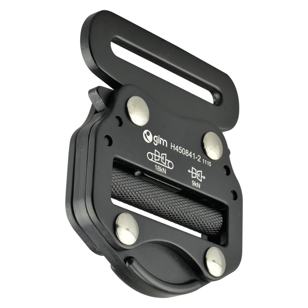 Hebilla De Seguridad Para Arnés De Aluminio Resistencia 18kN Color Negro - Pyxen
