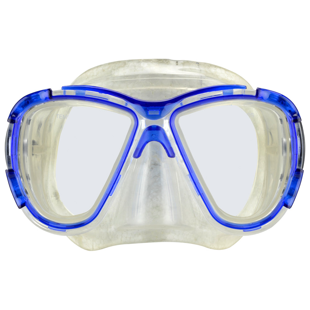 Visor Para Buceo Lente De Cristal Templado Montura De Anillo Pástico/Silicón Talla Adulto - Pyxen