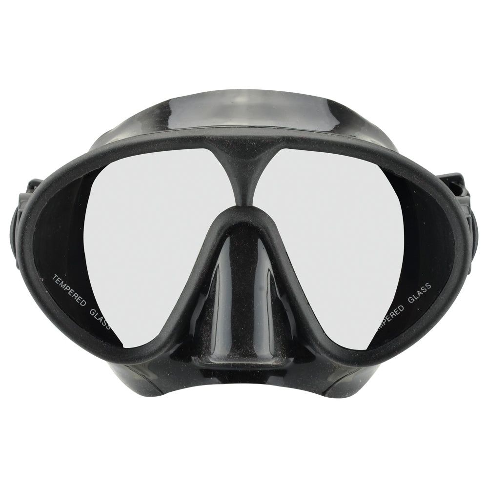 Visor Para Natación Con Snorkel Lente De Cristal Templado Montura De Goma Talla Adulto - Pyxen