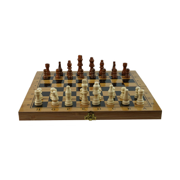 Juego 3 en 1 Ajedrez, Backgammon y Damas - Pyxen