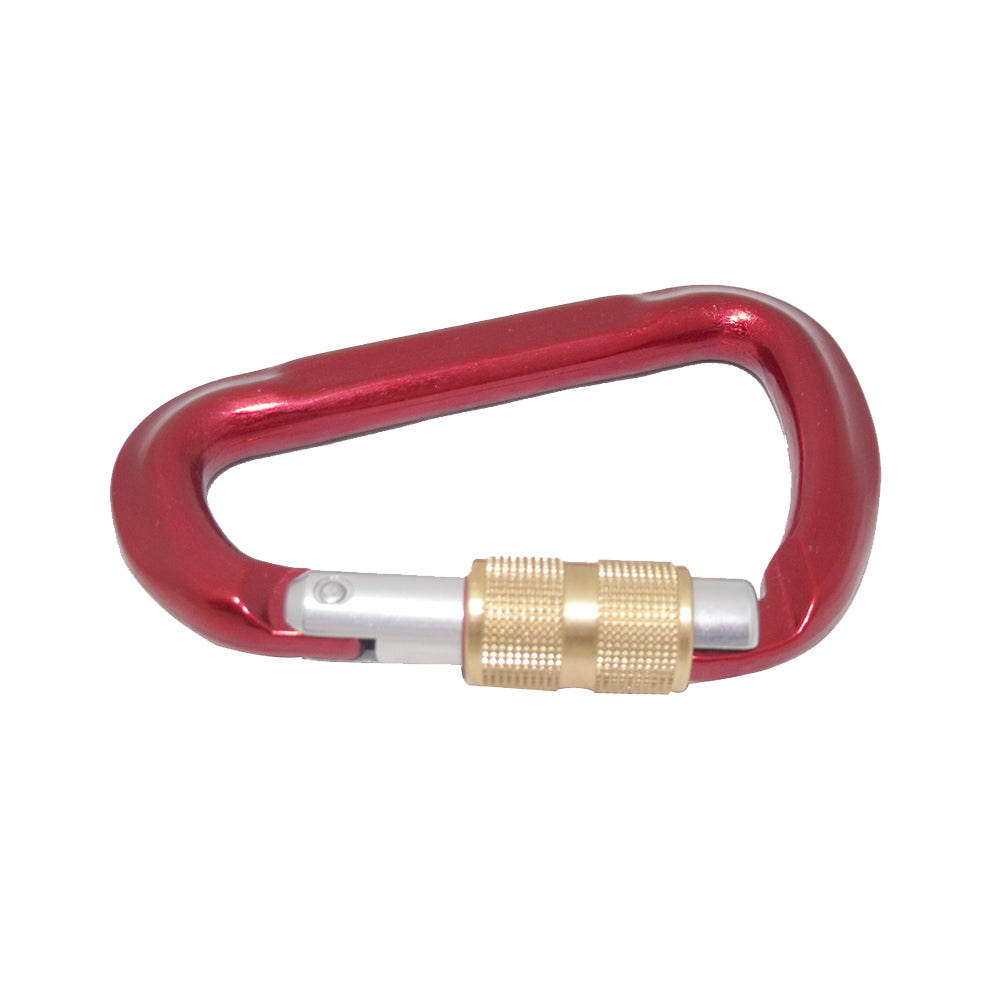 Mosquetón De Aluminio Con Seguro Cierre Screw Tipo D Longitud 11.0cm Capacidad De Ruptura 30kN - Pyxen