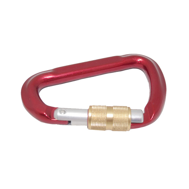 Mosquetón De Aluminio Con Seguro Cierre Screw Tipo D Longitud 11.0cm Capacidad De Ruptura 30kN - Pyxen