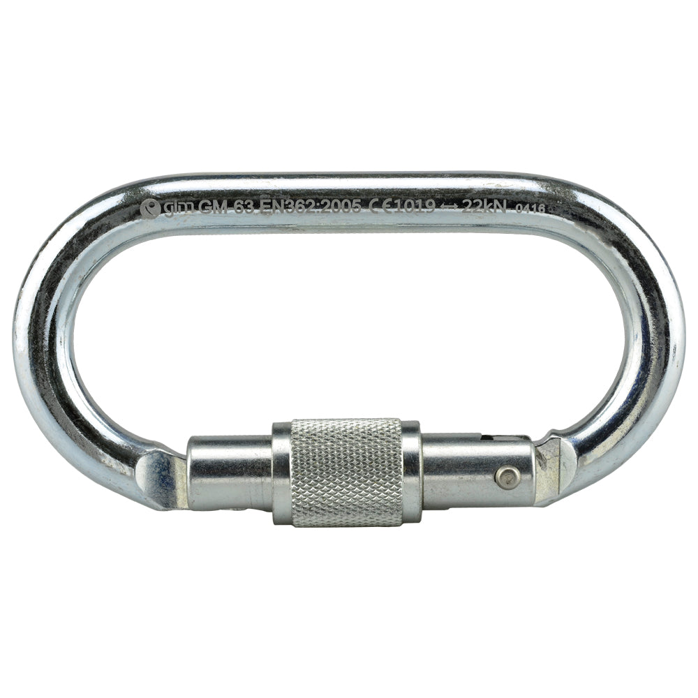 Mosquetón De Acero Con Seguro Cierre Twist Tipo Oval Longitud 11.2cm Capacidad De Ruptura 22kN - Pyxen