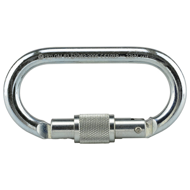 Mosquetón De Acero Con Seguro Cierre Twist Tipo Oval Longitud 11.2cm Capacidad De Ruptura 22kN - Pyxen