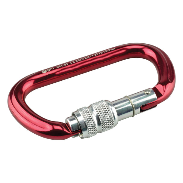 Mosquetón De Aluminio Con Seguro Cierre Screw Tipo Oval Longitud 11cm Capacidad De Ruptura 25kN - Pyxen