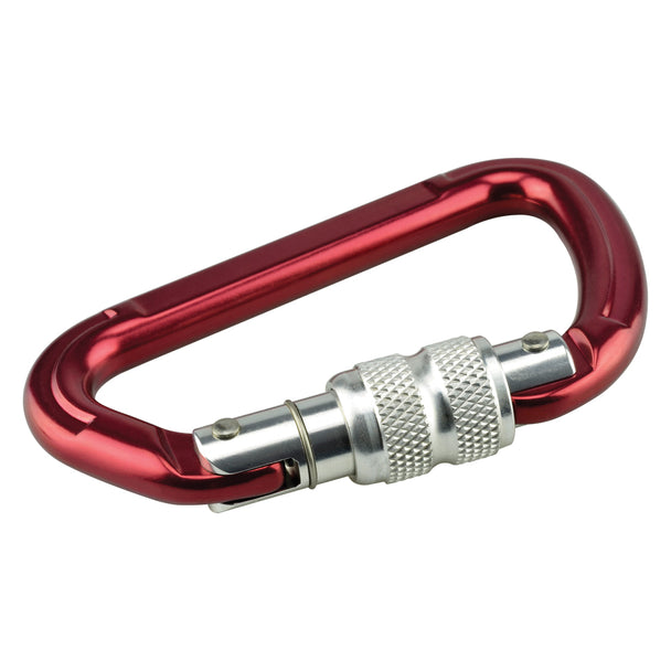 Mosquetón De Aluminio Con Seguro Cierre Screw Tipo D Longitud 10.3cm Capacidad De Ruptura 23kN - Pyxen