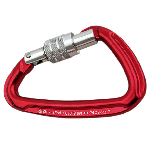 Mosquetón De Aluminio Con Seguro Cierre Screw Tipo D Longitud 9.9cm Capacidad De Ruptura 24kN - Pyxen
