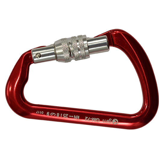 Mosquetón De Aluminio Con Seguro Cierre Screw Tipo D Longitud 12.2cm Capacidad De Ruptura 25kN - Pyxen