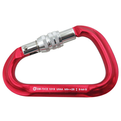 Mosquetón De Aluminio Con Seguro Cierre Screw Tipo HMS Longitud 11.4cm Capacidad De Ruptura 26kN - Pyxen