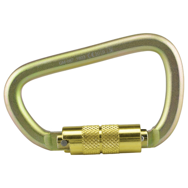Mosquetón De Acero Con Seguro Cierre Twist Tipo D Longitud 12.0cm Capacidad De Ruptura 35kN - Pyxen