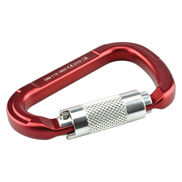 Mosquetón De Aluminio Con Seguro Cierre Twist Tipo D Longitud 10.8cm Capacidad De Ruptura 25kN - Pyxen