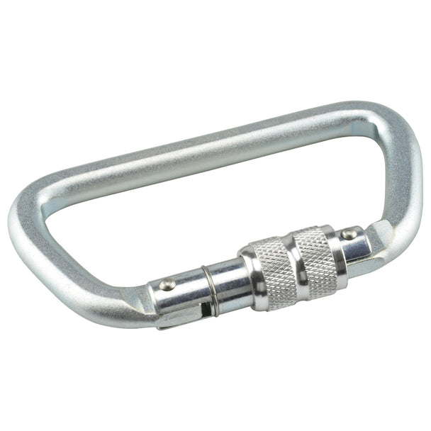 Mosquetón De Acero Con Seguro Cierre Screw Tipo D Longitud 11.4cm Capacidad De Ruptura 35kN - Pyxen