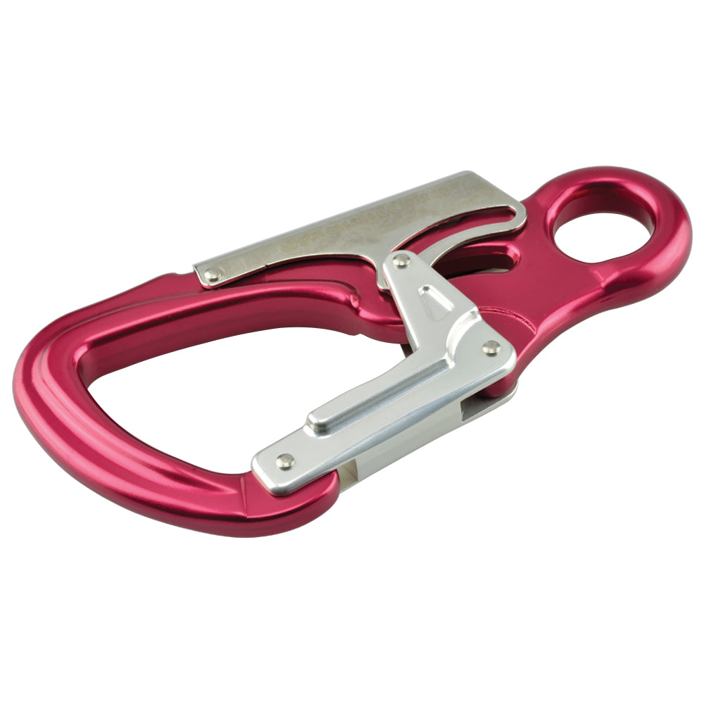 Mosquetón De Seguridad De Aluminio Resistencia 25kN Color Rojo - Pyxen
