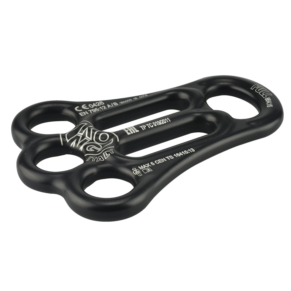 Descensor Figura "8" Con Capacidad de Ruptura 30kN Color Negro/Naranja Kong - Pyxen