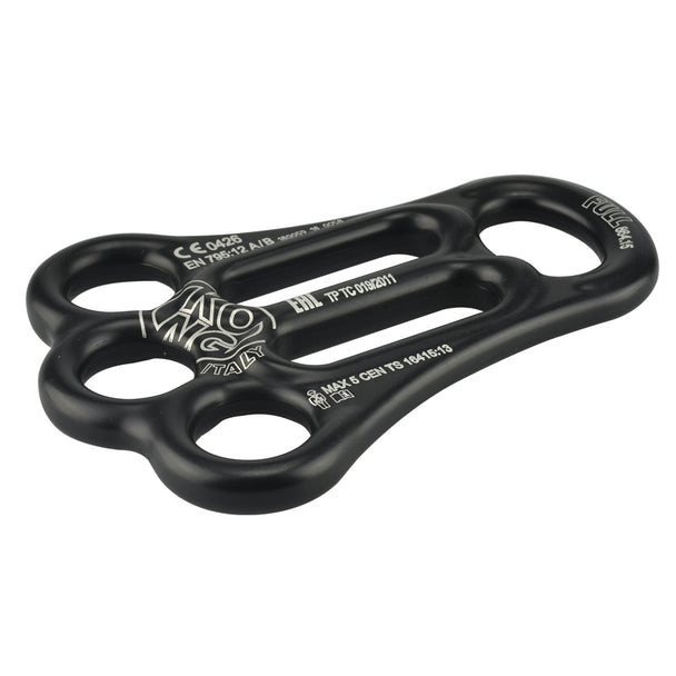 Descensor Figura "8" Con Capacidad de Ruptura 30kN Color Negro/Naranja Kong - Pyxen