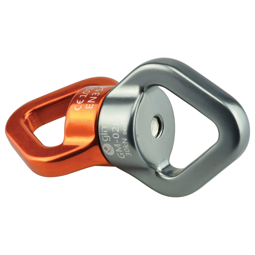 Destorcedor De Aluminio Con Balero Resistencia 30kN Longitud 10cm Golor Gris/Naranja - Pyxen