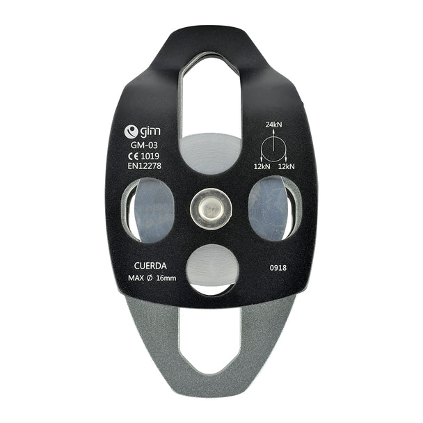 Polea De Aluminio Sencilla Sin Balero Resistencia 24kN - Pyxen