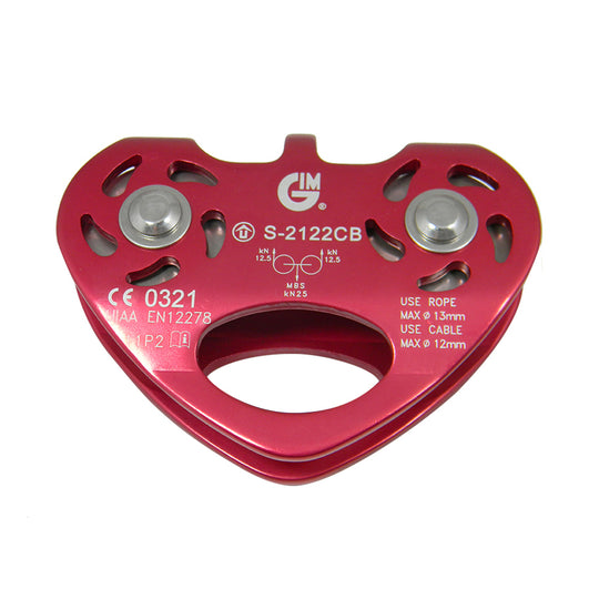 Polea De Aluminio Doble Con Balero Resistencia 25kN - Pyxen