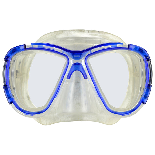 Visor Para Buceo Lente De Cristal Templado Montura De Anillo Pástico/Silicón Talla Adulto - Pyxen