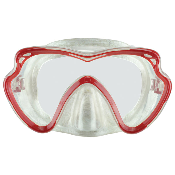 Visor Para Natación Con Snorkel Lente De Cristal Templado Montura Transparente De Pástico Talla Adulto - Pyxen