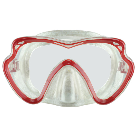 Visor Para Natación Con Snorkel Lente De Cristal Templado Montura Transparente De Pástico Talla Adulto - Pyxen