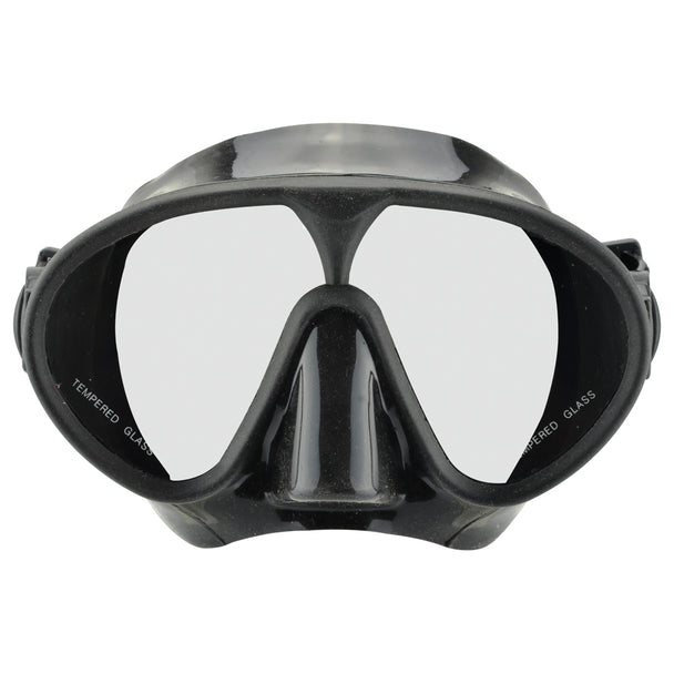 Visor Para Natación Con Snorkel Lente De Cristal Templado Montura De Goma Talla Adulto - Pyxen