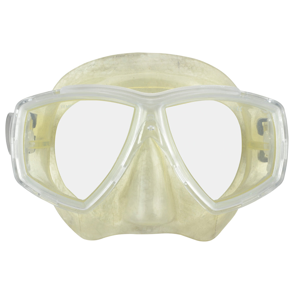 Visor Para Buceo Ovalado Lente De Cristal Montura/Anillo Silicón Talla Adulto - Pyxen